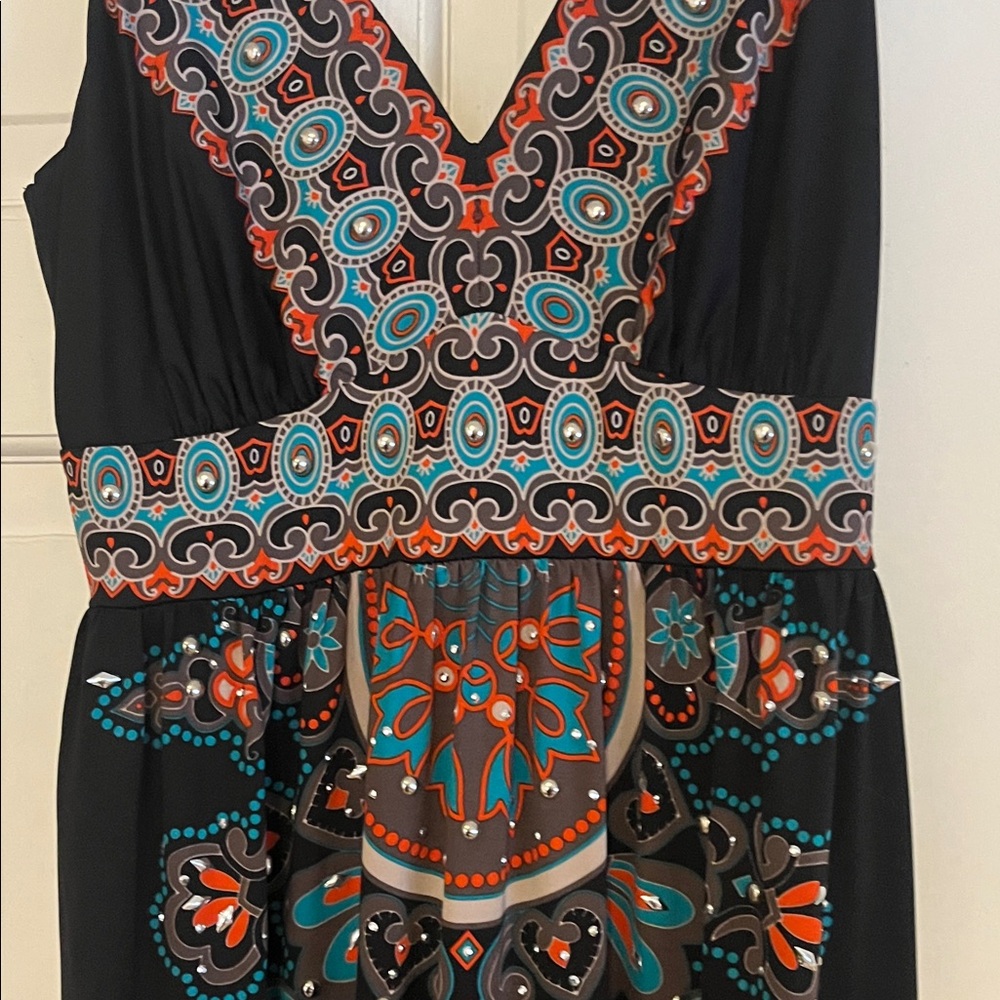 Black studded Maxi Dress